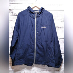 Eddie Bauer Sport Windbreaker Jacket‎ in Navy size Large Performance Athletic